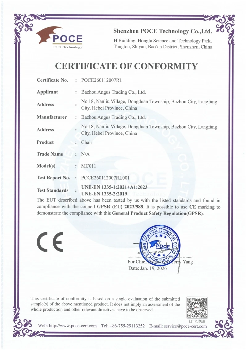 MC011 UNE-EN 1335 certificate0 MC011 UNE-EN 1335 certificate0